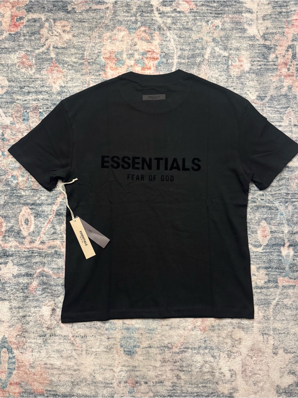 Essentials Fear of God Black Logo T-Shirt - Men's